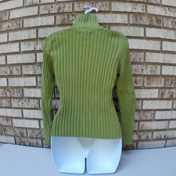 American Eagle Outfitters green ribbed sweater - Picture 2 of 8